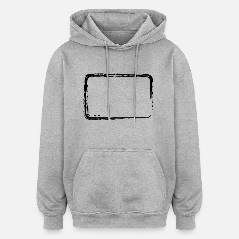 Cadre de course des brosses - Sweat à capuche oversize unisexe - gris chiné