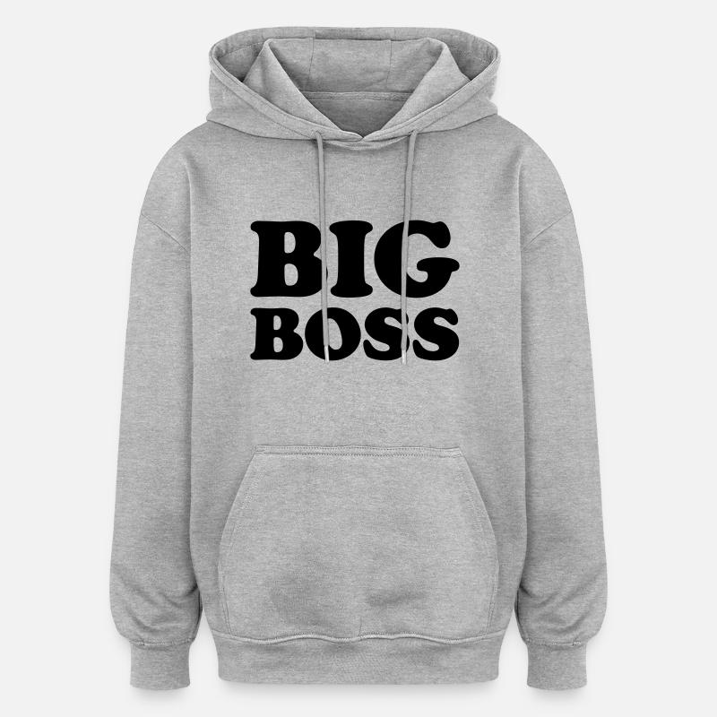 Big Boss - Sweat à capuche oversize unisexe - gris chiné