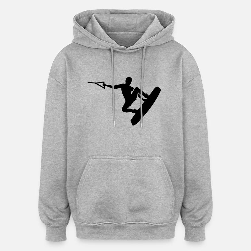 Wakeboard - Sweat à capuche oversize unisexe - gris chiné