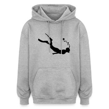 Snorkeling - Oversized Unisex Hoodie - heather grey - Front - Noah (186cm)