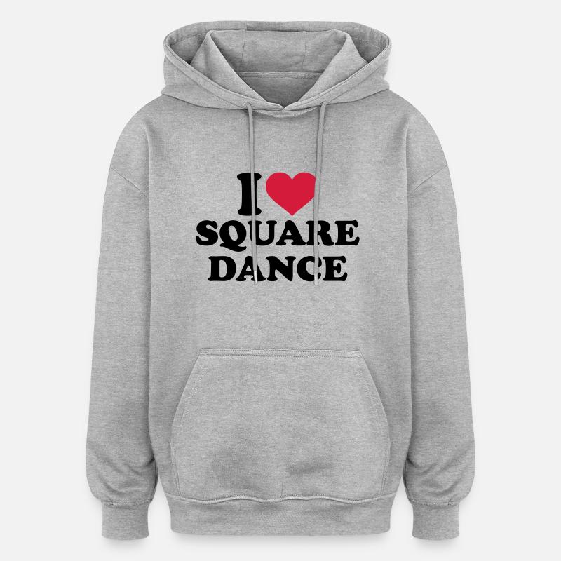 Square dance - Oversized Unisex Hoodie - Grau meliert
