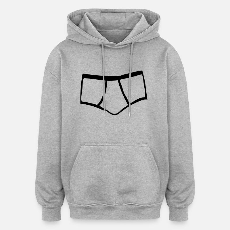 slips unterwaesche maenner 1 - Sweat à capuche oversize unisexe - gris chiné