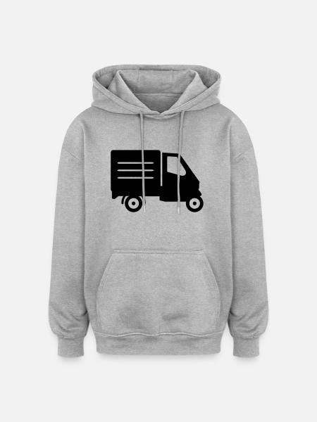 Piaggo Ape - Oversized Unisex Hoodie - Grau meliert