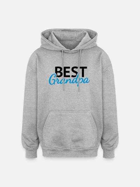 Best Grandpa - Oversized Unisex Hoodie - heather grey