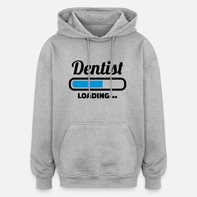Dentiste - Sweat à capuche oversize unisexe - gris chiné