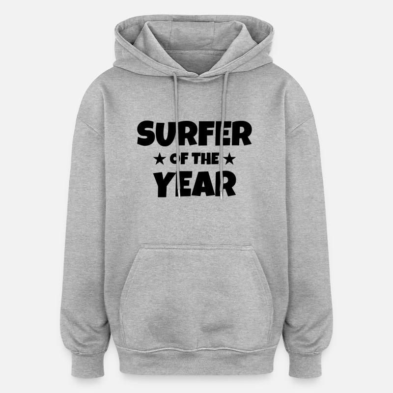 Surfen / Surfer / Surf / Surfing / Strand - Oversized Unisex Hoodie - Grau meliert