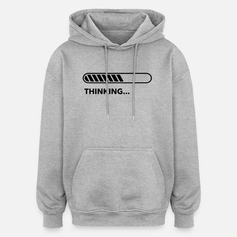 Thinking Process - Oversized Unisex Hoodie - heather grey
