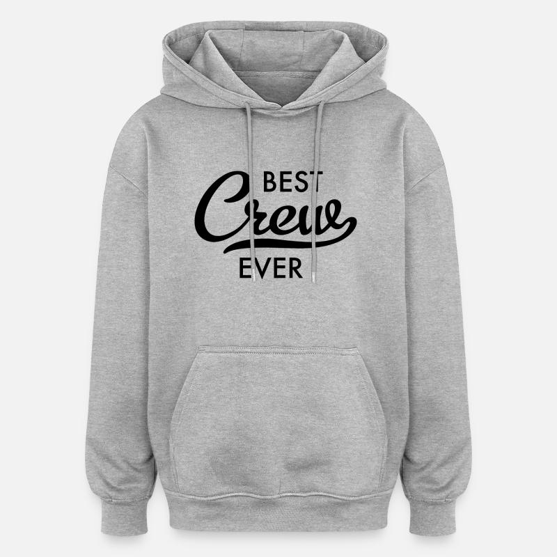 Équipage - Sweat à capuche oversize unisexe - gris chiné