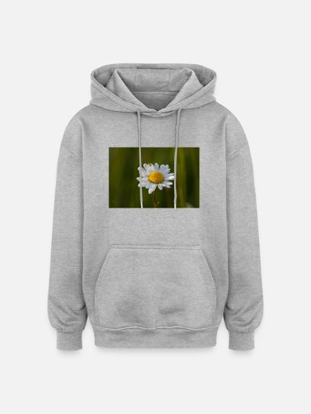 Margeriten Margerite Gänseblümchen - Oversized Unisex Hoodie - Grau meliert