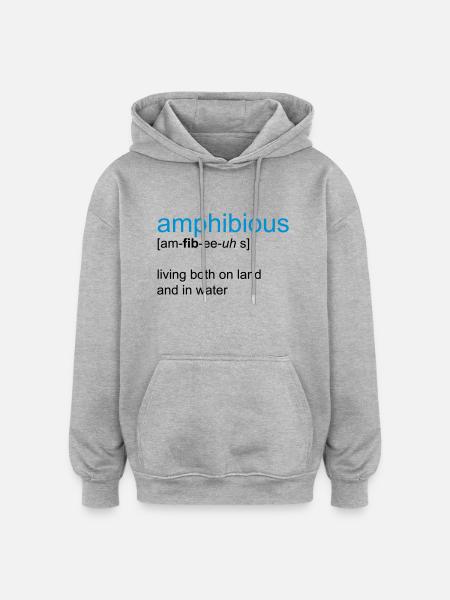 swim - Oversized Unisex Hoodie - heather grey