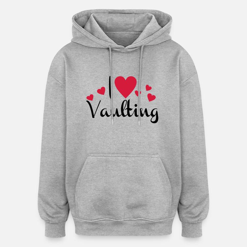 voltige - Sweat à capuche oversize unisexe - gris chiné