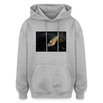 Napoleon Schlangen Aal - Oversized Unisex Hoodie - Grau meliert - Vorne - Noah (186cm)