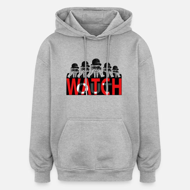 Fais gaffe - Sweat à capuche oversize unisexe - gris chiné