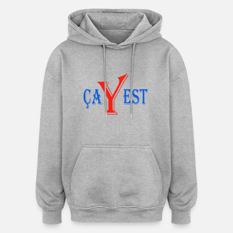 Das wars - Oversized Unisex Hoodie - Grau meliert