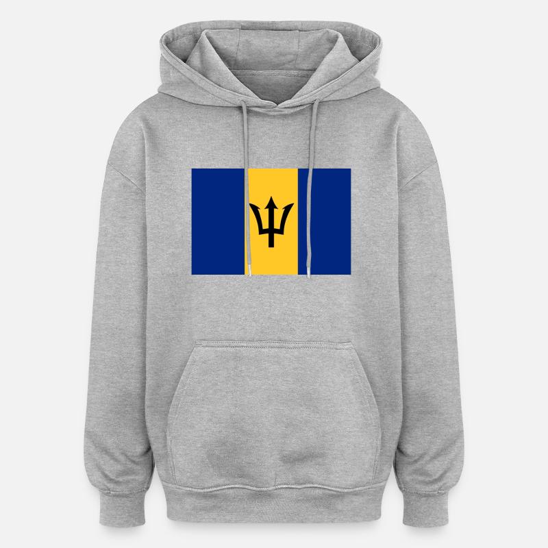 Barbade - Sweat à capuche oversize unisexe - gris chiné