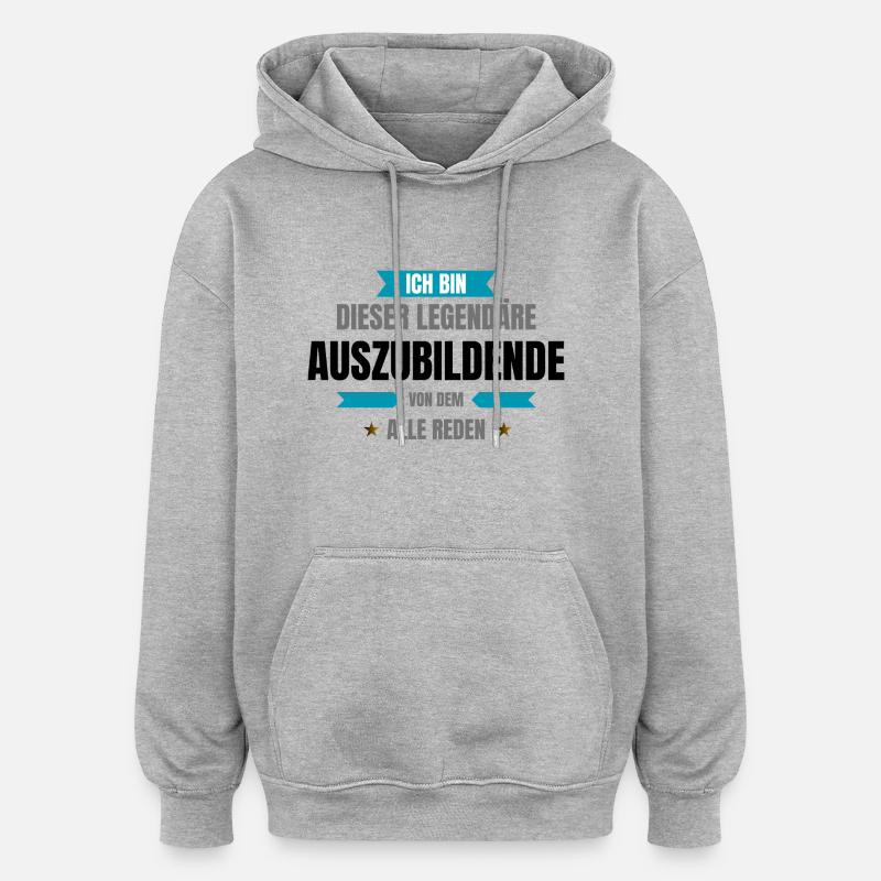 AZUBI légendaire - Sweat à capuche oversize unisexe - gris chiné