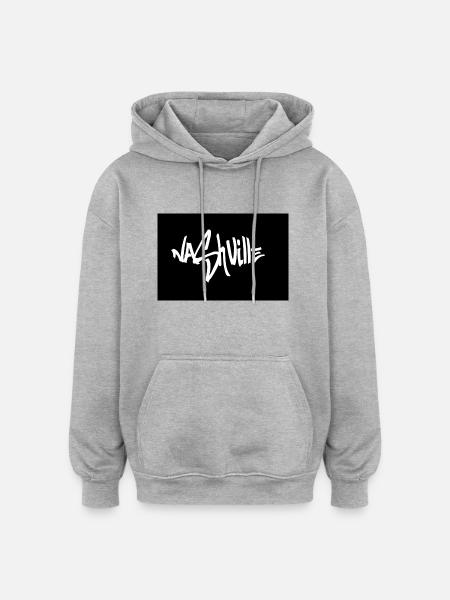 Edgy Nashville Vibes - Oversized Unisex Hoodie - Grau meliert