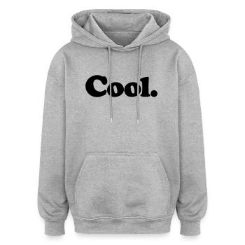 Cool - Sweat à capuche oversize unisexe - gris chiné - Devant - Noah (186cm)