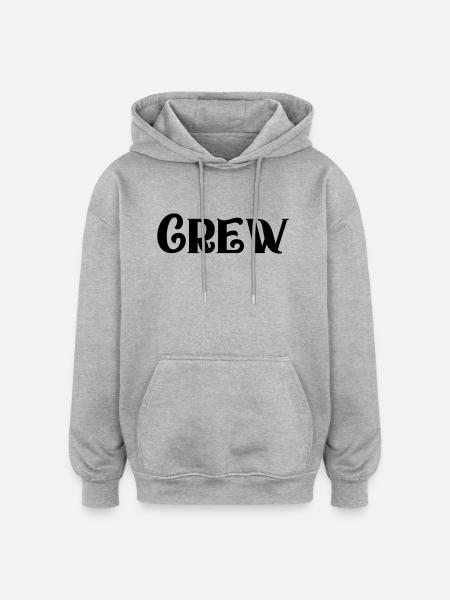 équipage - Sweat à capuche oversize unisexe - gris chiné
