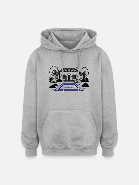 Finca House Villa - Oversized Unisex Hoodie - heather grey