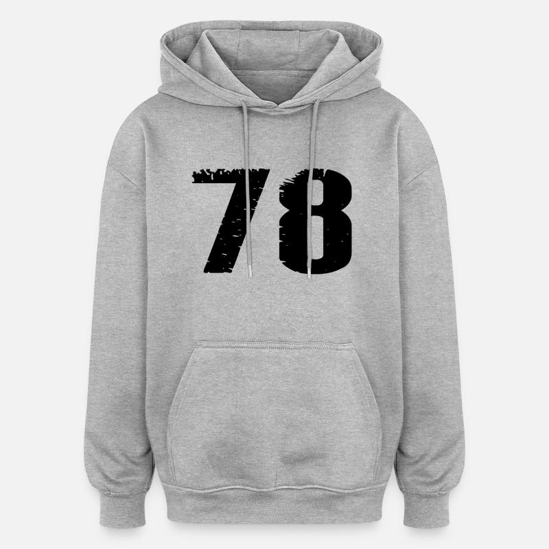 Maillot à 78 numéros - Sweat à capuche oversize unisexe - gris chiné