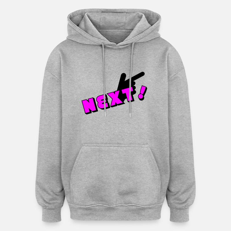next man - Oversized Unisex Hoodie - Grau meliert