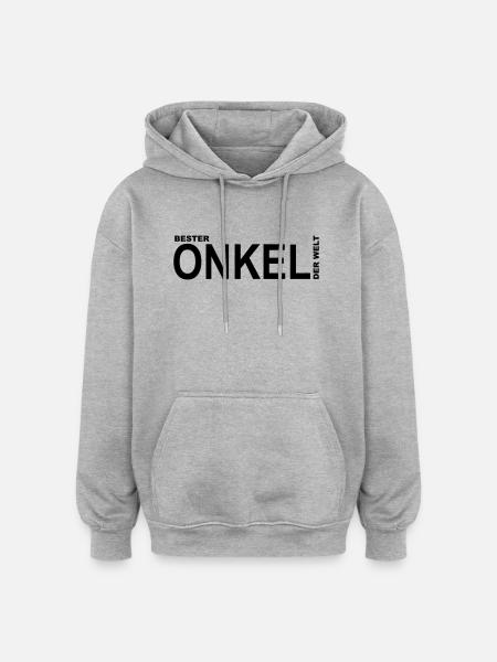 Bester ONKEL der Welt - Oversized Unisex Hoodie - Grau meliert