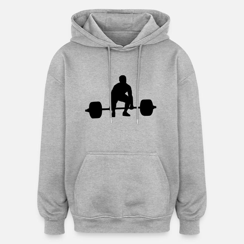 Umsetzen start position - Oversized Unisex Hoodie - Grau meliert