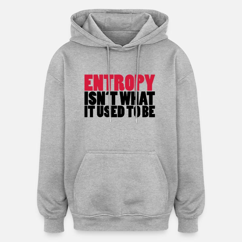 Entropy - Oversized Unisex Hoodie - Grau meliert