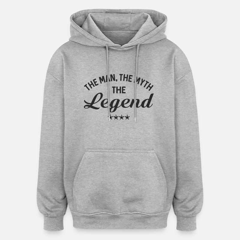 MAN MYTH LEGEND - Sweat à capuche oversize unisexe - gris chiné