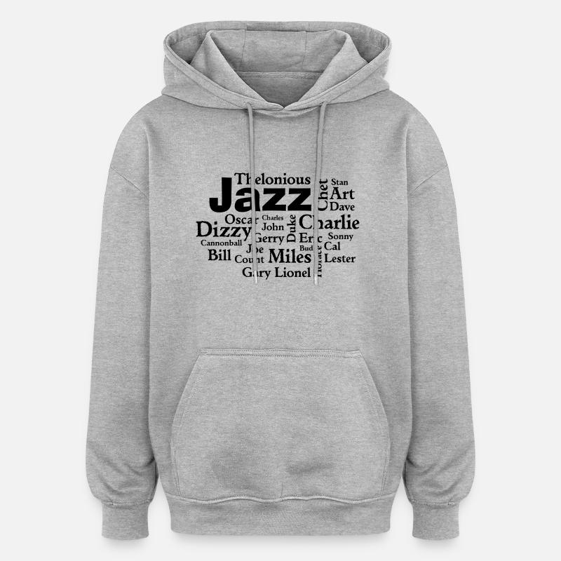 Jazz Greats - Oversized Unisex Hoodie - Grau meliert