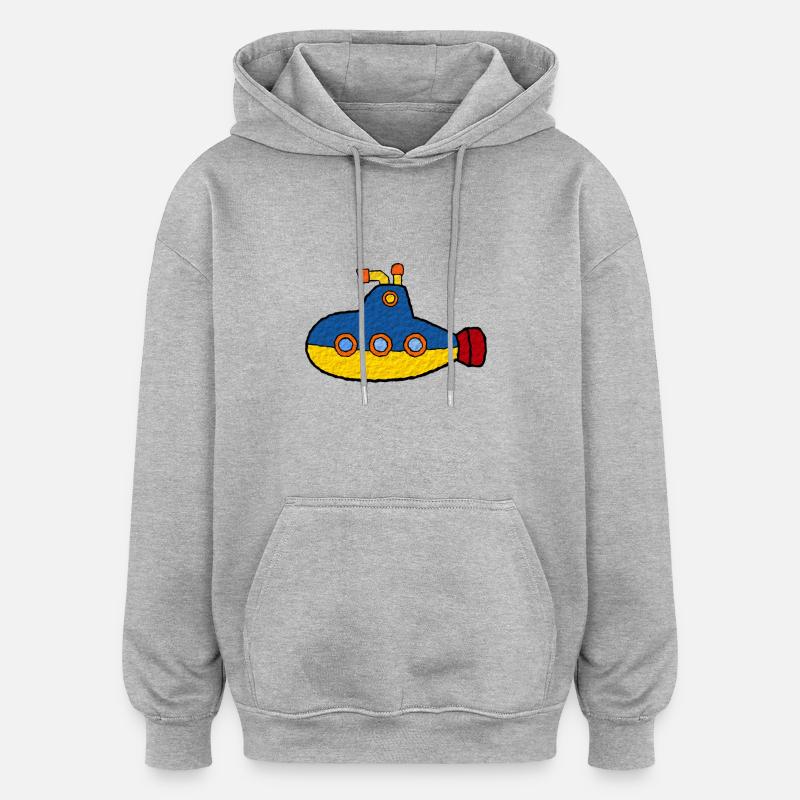 sous-marin - Sweat à capuche oversize unisexe - gris chiné