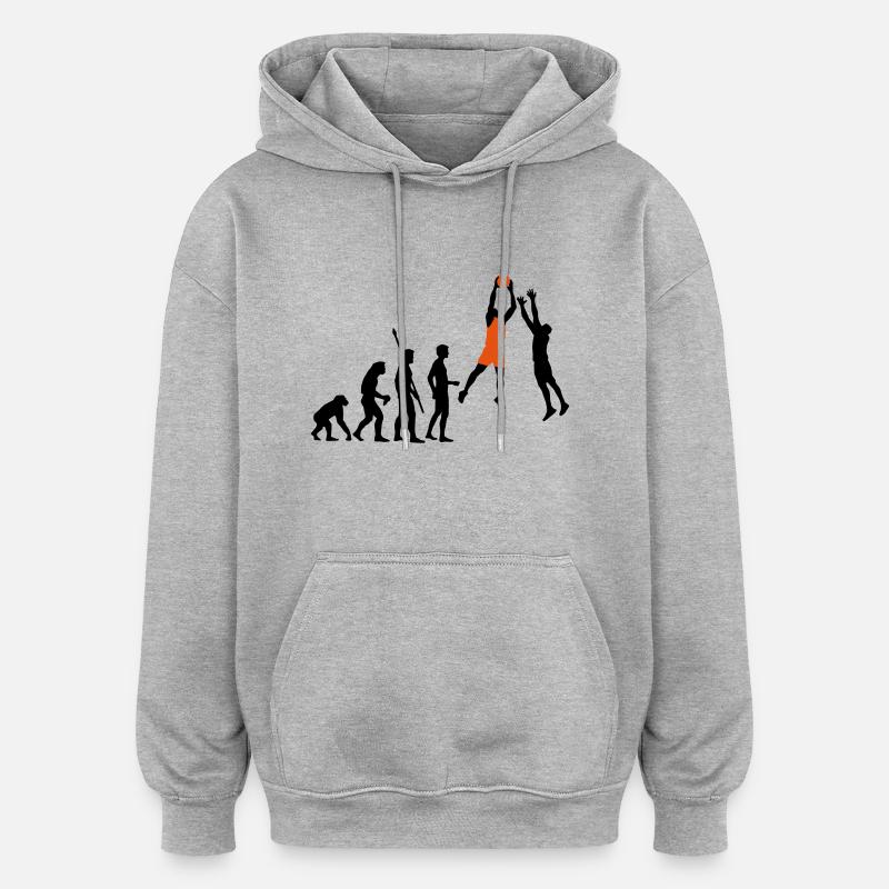 evolution_basketball_072011_f_2c - Sweat à capuche oversize unisexe - gris chiné