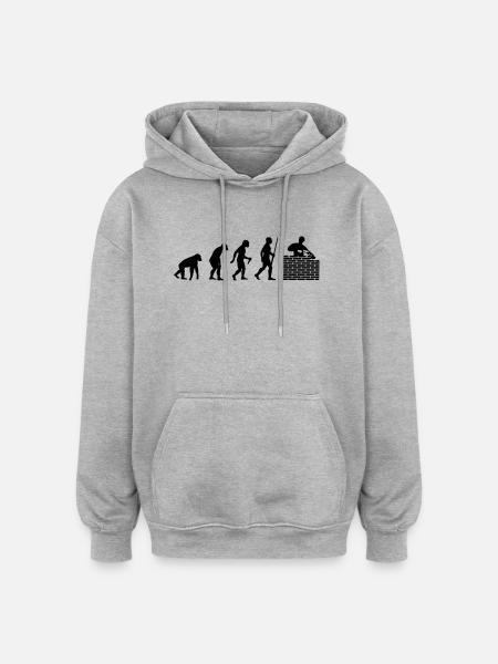Mason Evolution - Oversized Unisex Hoodie - Grau meliert