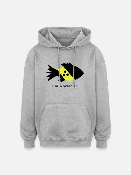 blinde vis, blinde goofy dork blind - Oversized uniseks hoodie - grijs gemêleerd