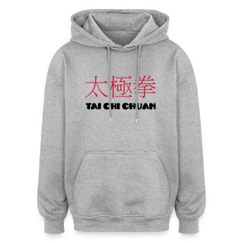 Tai Chi Chuan - Oversized Unisex Hoodie - heather grey - Front - Noah (186cm)