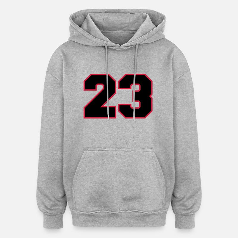 Number23 - Oversized Unisex Hoodie - heather grey