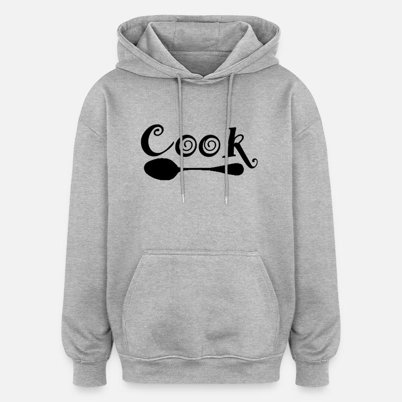 cook - Sweat à capuche oversize unisexe - gris chiné