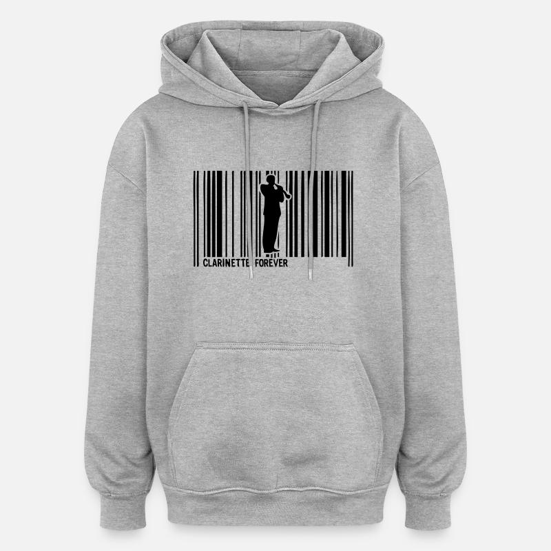 Klarinette barre1 Code - Oversized Unisex Hoodie - Grau meliert