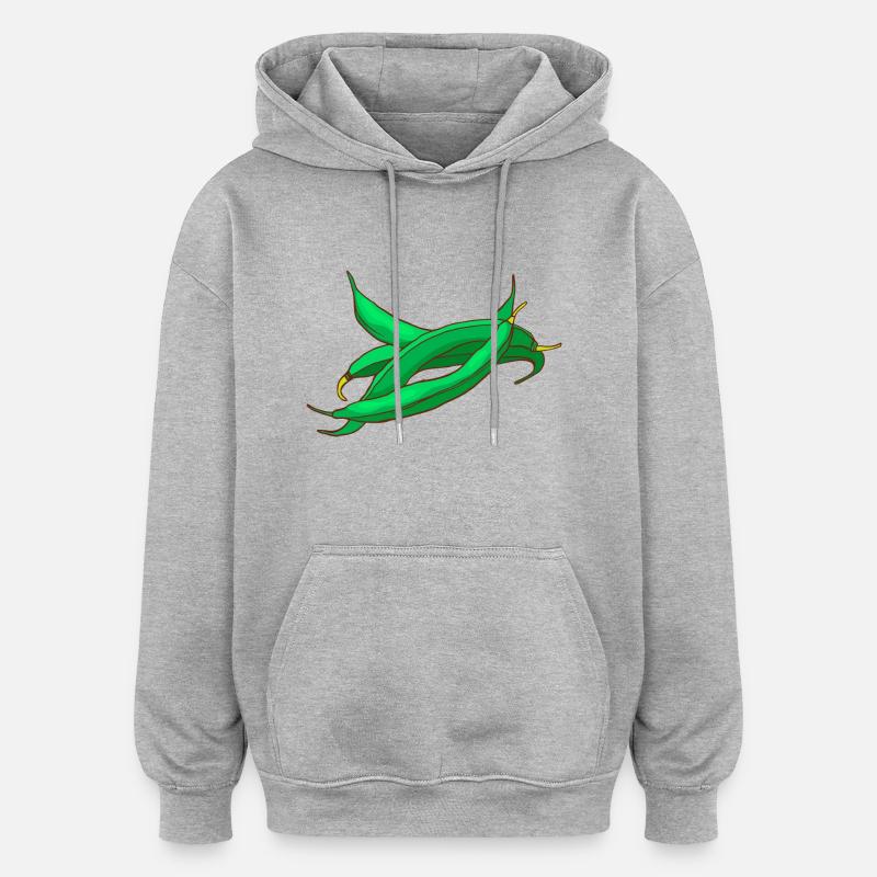 Haricots cire haricots haricots - Sweat à capuche oversize unisexe - gris chiné