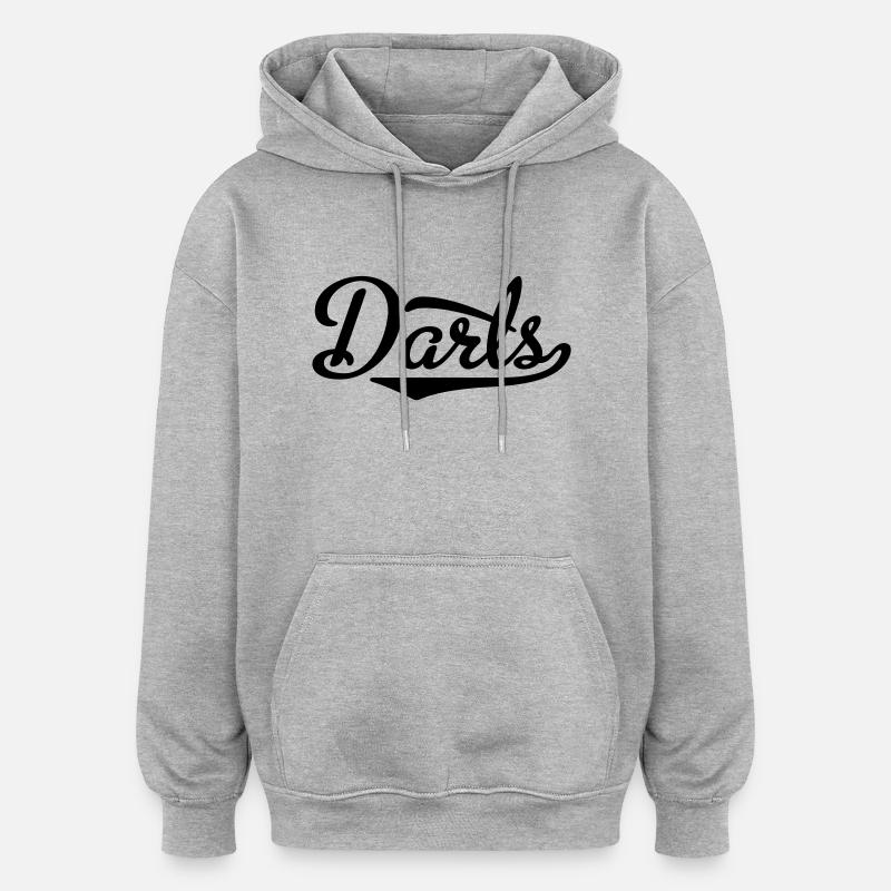 Darts - Oversized Unisex Hoodie - Grau meliert