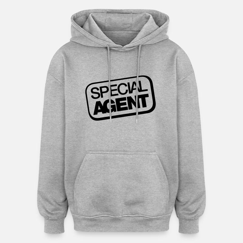 special_agent_ak1 - Sweat à capuche oversize unisexe - gris chiné