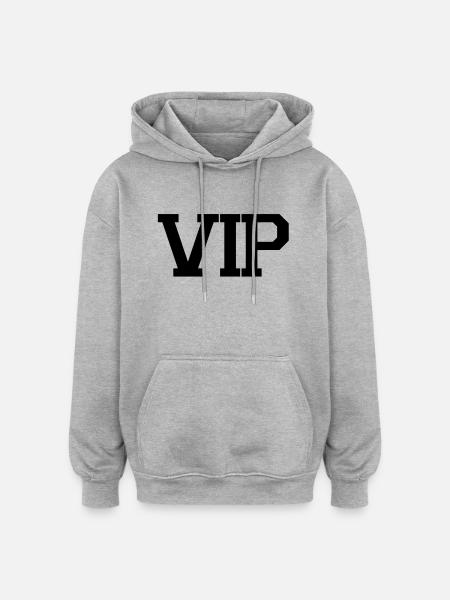 VIP - Oversized Unisex Hoodie - Grau meliert