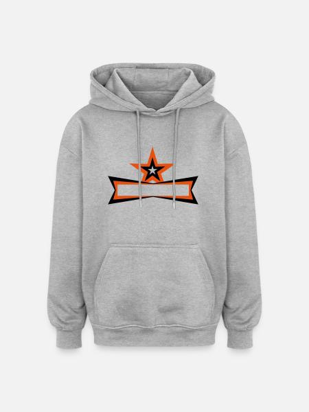 Star Frame - Oversized Unisex Hoodie - heather grey