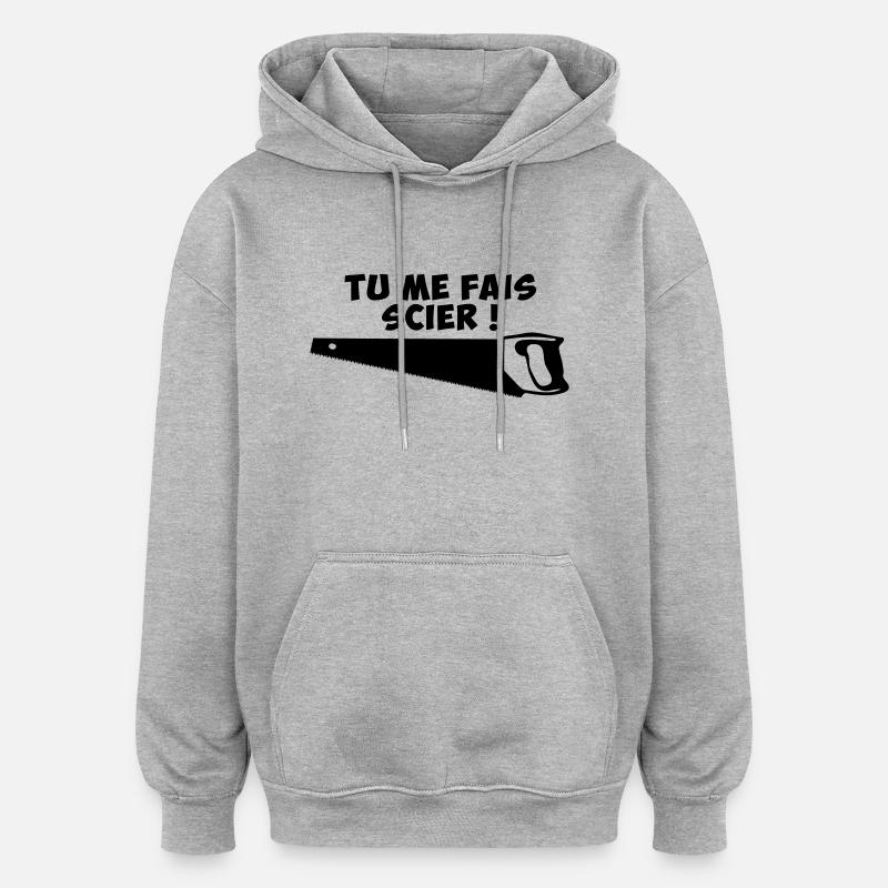 Sie machen mich sah - Oversized Unisex Hoodie - Grau meliert