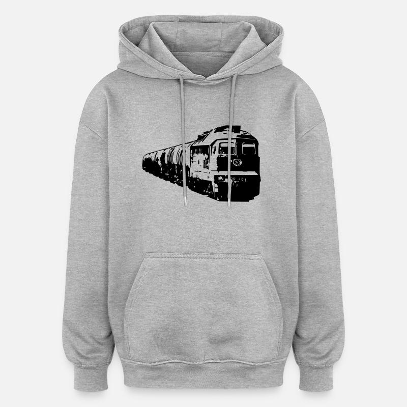 Freight train - Oversized Unisex Hoodie - heather grey
