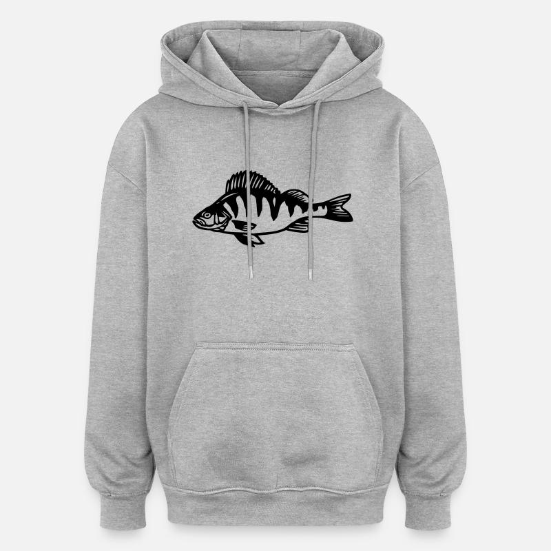 barsch - Sweat à capuche oversize unisexe - gris chiné