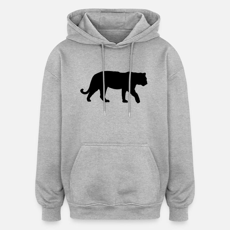 tiger - Sweat à capuche oversize unisexe - gris chiné