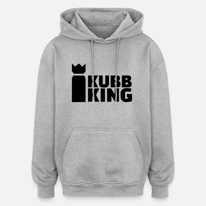 Kubb King - Sweat à capuche oversize unisexe - gris chiné