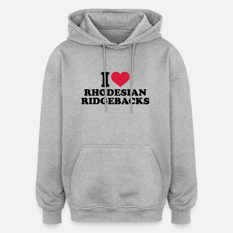 Rhodesian Ridgeback - Oversized Unisex Hoodie - Grau meliert